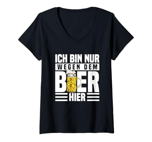 Damen Bier Gadgets Party Ideen Biertrinker Lustig Bierliebhaber T-Shirt mit V-Ausschnitt Damen Bier Gadgets Party Ideen Biertrinker Lustig Bierliebhaber T-Shirt mit V-Ausschnitt von Gastgeschenk Lustig und Bier Gadgets