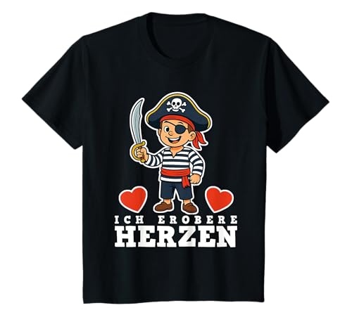 Kinder Ich Erobere Herzen Piraten Gadgets Geburtstag Piratenparty T-Shirt Kinder Ich Erobere Herzen Piraten Gadgets Geburtstag Piratenparty T-Shirt von Gastgeschenk Piraten und Piratenparty Mitgebsel