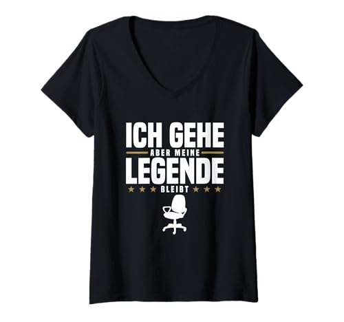 Damen Abschied Firma Party Verabschiedung Lustig Gadgets Büro T-Shirt mit V-Ausschnitt Damen Abschied Firma Party Verabschiedung Lustig Gadgets Büro T-Shirt mit V-Ausschnitt von Gastgeschenke Abschied & Verabschiedung Büro