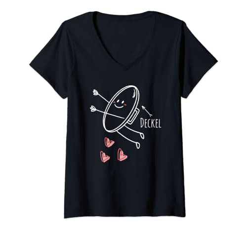 Damen Polterabend Ideen Partnerlook Outfit Poltern Topf und Deckel T-Shirt mit V-Ausschnitt Damen Polterabend Ideen Partnerlook Outfit Poltern Topf und Deckel T-Shirt mit V-Ausschnitt von Gastgeschenke Polterabend Ideen