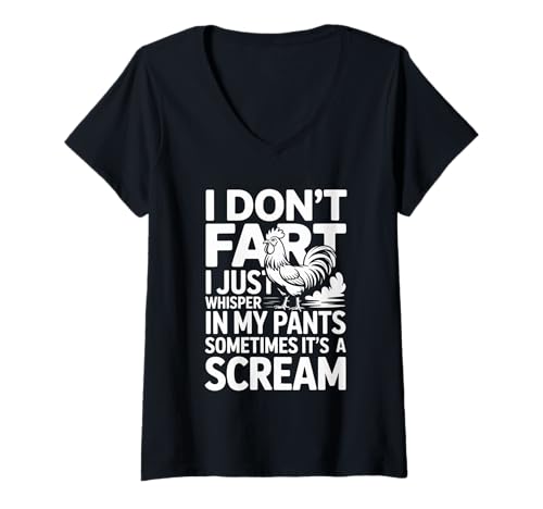 Damen I Don’t Fart My Pants Just Whisper Sometimes Scream - T-Shirt mit V-Ausschnitt Damen I Don’t Fart My Pants Just Whisper Sometimes Scream - T-Shirt mit V-Ausschnitt von Gaswitze überladeten Badezimmer lachen