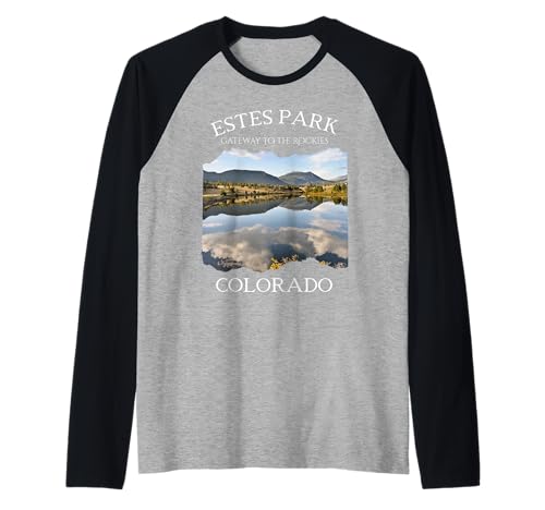 Estes Park Colorado USA Nationalpark Amerikanische Frauen Männer Raglan Estes Park Colorado USA Nationalpark Amerikanische Frauen Männer Raglan von Gateway to the Rockies Estes Park Souvenir Hiking