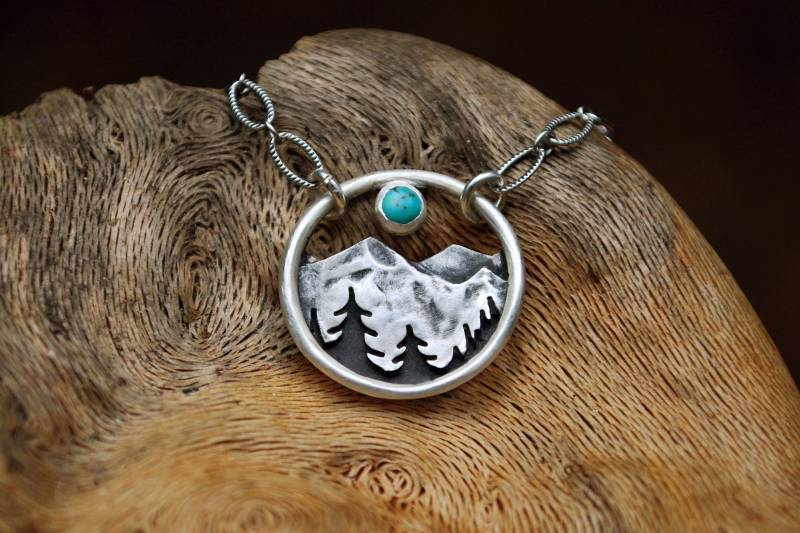 Alpine Dreamer - Türkis Kette Mit Latschen Aus Sterlingsilber 925 Alpine Dreamer - Türkis Kette Mit Latschen Aus Sterlingsilber 925 von GatherAndFlow