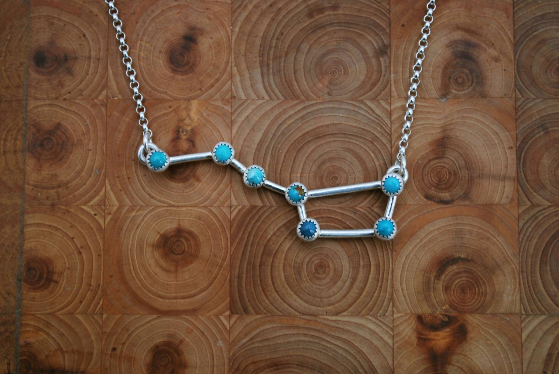Türkis Großer Wagen Halskette - Sterling Silber Constellation Schmuck Türkis Großer Wagen Halskette - Sterling Silber Constellation Schmuck von GatherAndFlow