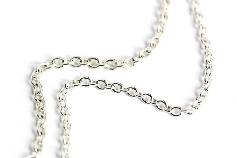 Nur Die Kette. Silber Überzogene Halskette Bauen Sie Ihre Eigene Charm Halskette. Silberkette Mit Karabiner Verschluss. Ersatzkette von GatheringCharms