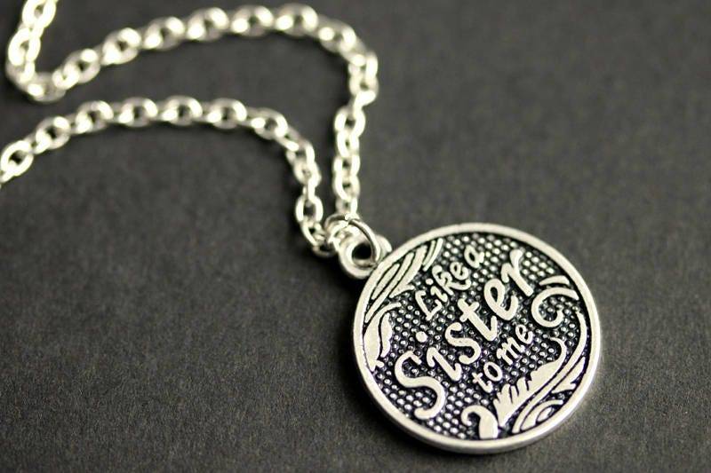 Schwester Halskette. Wie Eine Zu Mir Charm Silber Familie Schmuck. Handgemachte von GatheringCharms