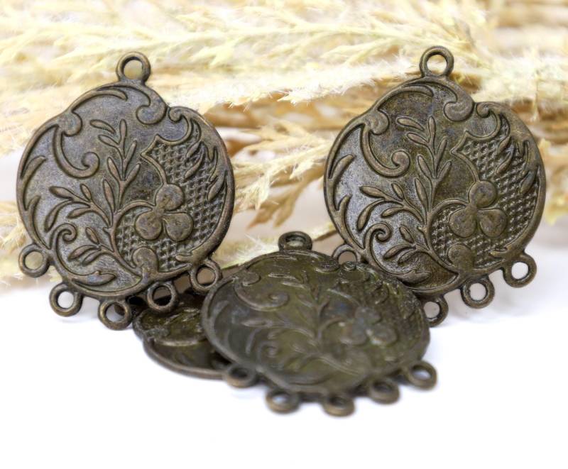 Ohrring Kronleuchter Antik Bronze Creolen Boho Chic 32 Mm 25 Qty 6 von GatheringSplendor