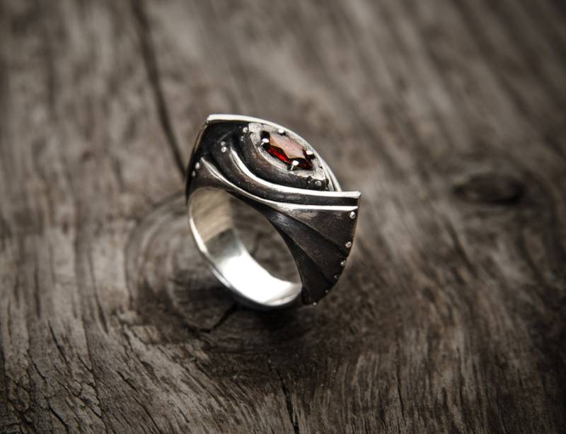 Moderner Unikat Sterling Silber Ring "Amarendum" | Zeitgenösser Statement Silberring Für Frau Benutzerdefinierter Edelstein Moderner Unikat Sterling Silber Ring "Amarendum" | Zeitgenösser Statement Silberring Für Frau Benutzerdefinierter Edelstein von GatoJewel