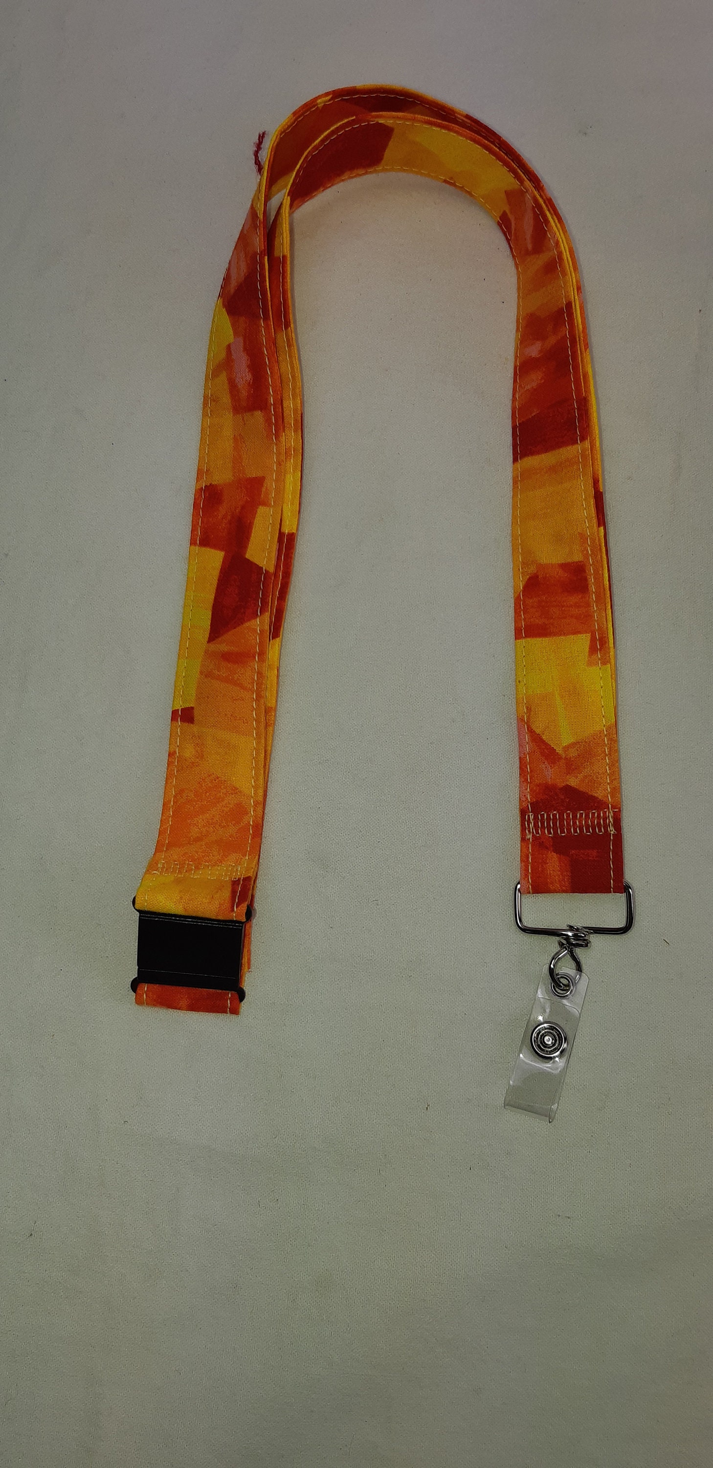 Lanyard Ausweishalter Ausbrecher Lehrer Bunt Stoff Vielseitig Einsetzbar Orange/Gelb/Rot von GatorHealth