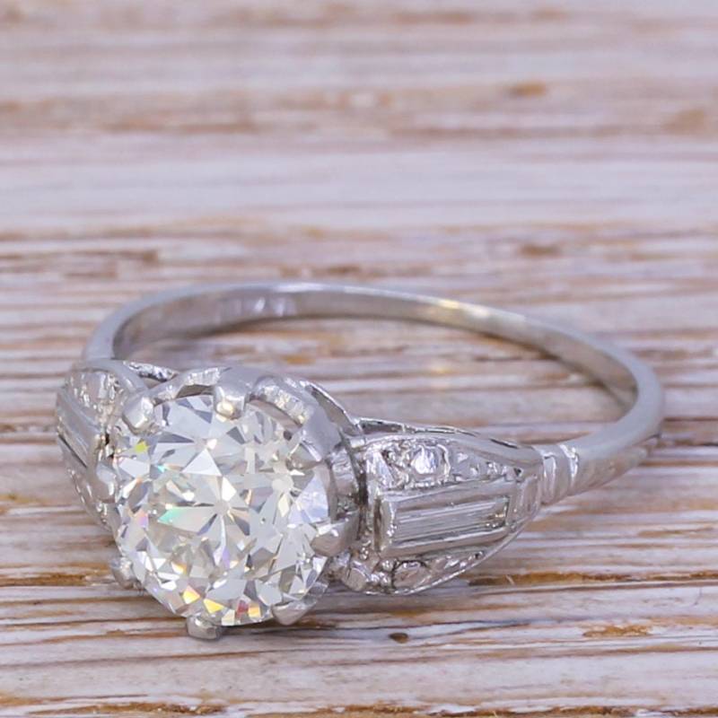 Art Deco 2, 00 Karat Altschliff Diamant Verlobungsring, Circa 1925 Art Deco 2, 00 Karat Altschliff Diamant Verlobungsring, Circa 1925 von GatsbyJewels
