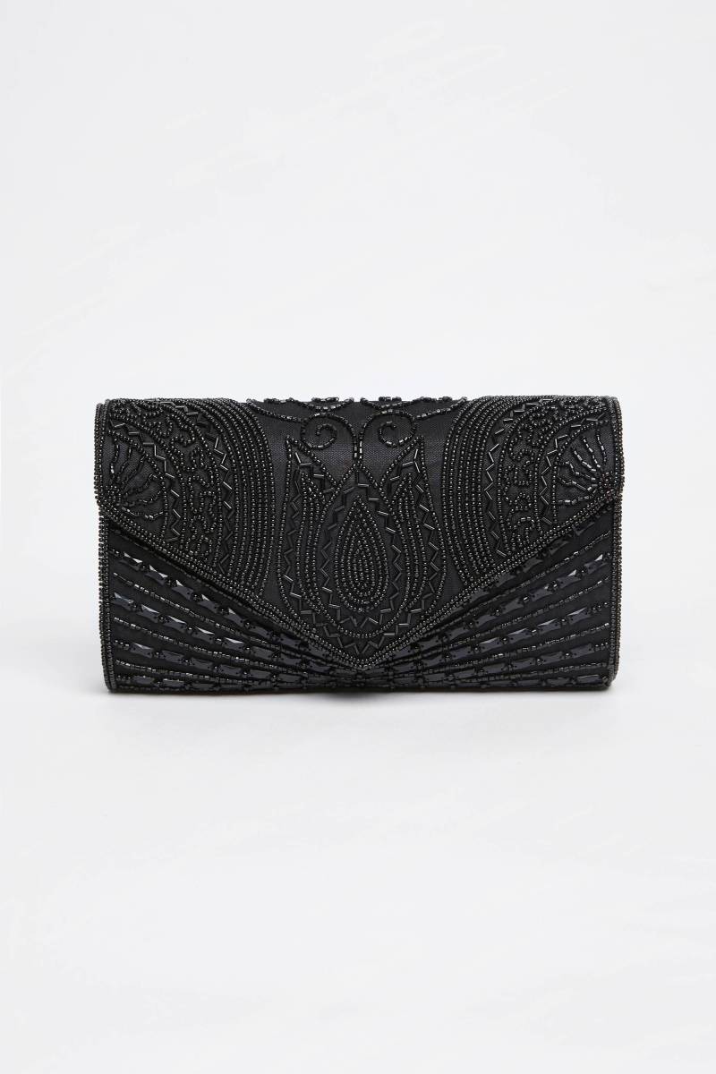 Vintage Inspiriert Schwarz Beatrice Hochzeit Clutch Handtasche Tasche Hand Verziert Gatsby Flapper Charleston Downton Abtei von Gatsbylady