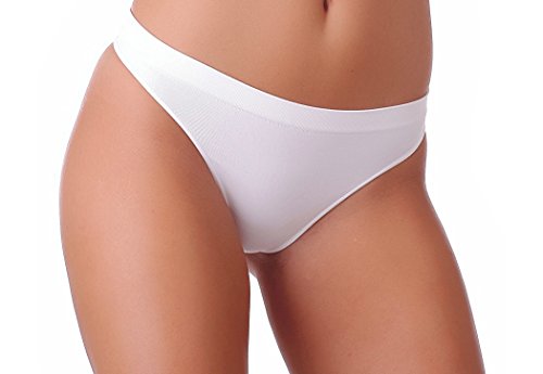 Gatta Mini String Nini - Underwear Seamless String Tanga - 3er Vorteilspack - Größe S (34-36) - White-weiß von Gatta