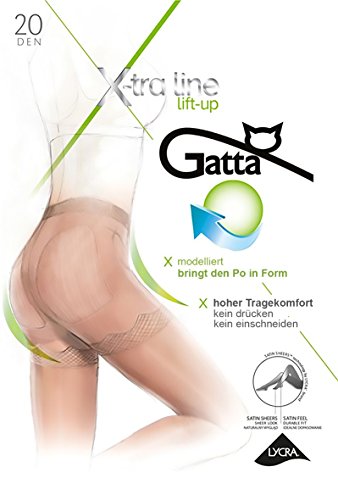 Gatta Bauch Beine Po Strumpfhose - Body Lift-up 20den (3-M, Schwarz) von Gatta