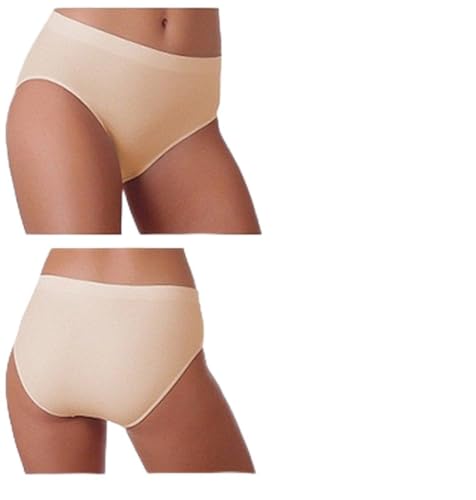 Gatta Bikini Queenie - Underwear Nahtloser Seamless Bikini Slip Pantie - 2er Pack (M, SCHWARZ) von Gatta