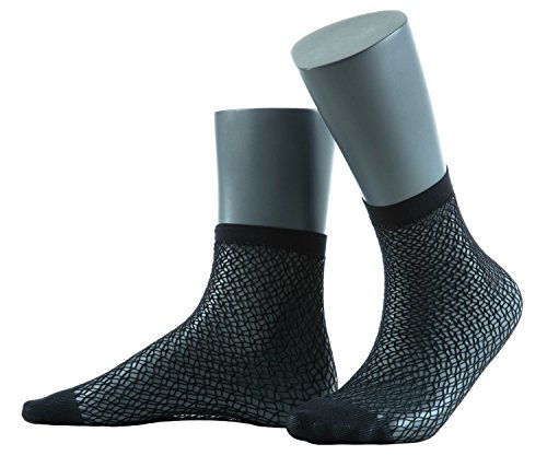 Gatta Jacquard Netzsöckchen 25 - elegante Socken mit einem schönen Muster - onesize - Nero von Gatta