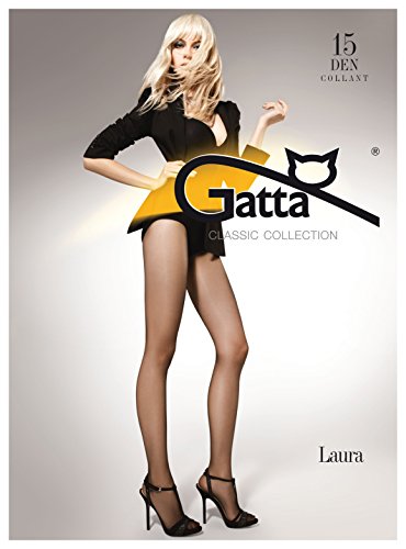 Gatta Laura 15den - klassisch elegant transparente Feinstrumpfhose - halbmatt mit verstärktem Miederteil - Größe 3-M - Bronze von Gatta