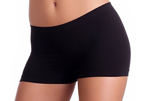 Gatta SHORT VIKI - Damen-Höschen vom Typ Shorts, komfortabel, Boxershorts, Unterwäsche mit antibakteriellem Zwickel, mit leicht hoher Taille, praktisch, verpackt zu 3 Stück in einer Farbe(Schwarz, XL) von Gatta