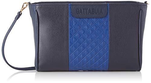 Gattabuia Damen Samara Kuriertasche, Mehrfarbig (Notte/Blu Elettrico) von Gattabuia
