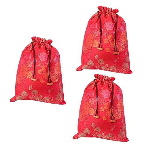 3St die chinesen aufbewahrungssack weihnachtssackerl bonbontüten christmas sack bewerbung candy tasche Haushalt Geschenktasche Süßigkeitentasche Aufbewahrungstasche Schmuckbeutel von Gatuida