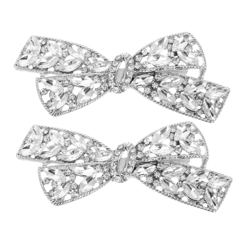 Gatuida 1 Paar Abnehmbare Schuhclips mit Schleifen für Damen Schuhschnallen Dekorative Accessoires für High Heels Flache Schuhe Schuhschmuck Clip für Partys Besondere Anlässe von Gatuida