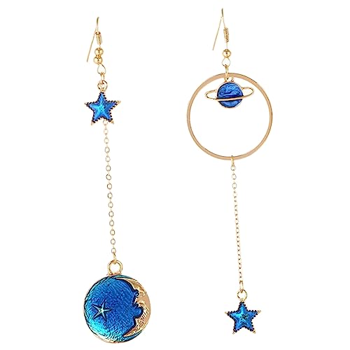Gatuida 1 Paar Asymmetrische Stern und Mond Ohrhänger für Damen Geometrisches Design Langlebig und Glänzend für Alltag oder Besondere Anlässe zu Valentinstag und Geburtstag von Gatuida