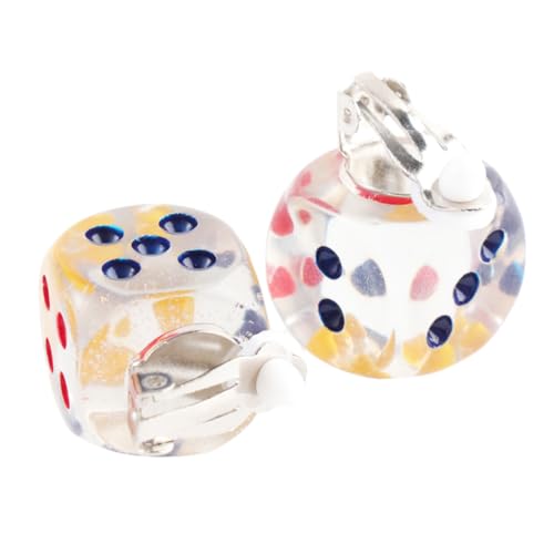 Gatuida 1 Paar Cartoon Dice Ohrclips Bunte Würfel Ohrringe Niedliche Würfelform Leicht Anzulegen Perfektes für Freunde Langlebig und Kratzfest Gatuida 1 Paar Cartoon Dice Ohrclips Bunte Würfel Ohrringe Niedliche Würfelform Leicht Anzulegen Perfektes für Freunde Langlebig und Kratzfest von Gatuida