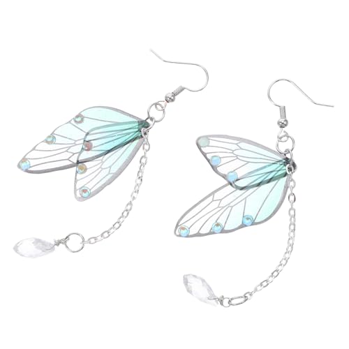 Gatuida 1 Paar Schmetterlingsohrringe: Tierohrringe für Frauen – Schmetterlingsflügel-Strass-Ohrringe – Naturinspirierter Schmuck für Partys, Cosplay von Gatuida
