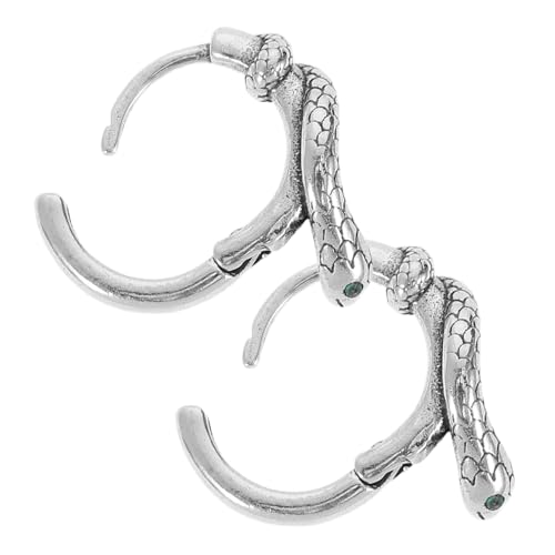 Gatuida 1 Paar Silber Ohrstecker mit Schlangen Design Kreative Ohrringe für Damen Eleganter Schmuck mit Grünem Vielseitig Tragbar für Partys Gatuida 1 Paar Silber Ohrstecker mit Schlangen Design Kreative Ohrringe für Damen Eleganter Schmuck mit Grünem Vielseitig Tragbar für Partys von Gatuida