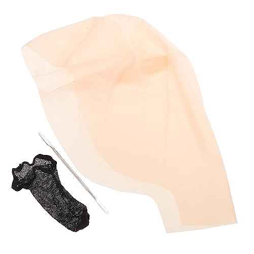 Gatuida 1 Satz Bald Cap Set aus Latex Teiliges Set mit Haarnetz und Make Up Werkzeugen für Cosplay Halloween und Kostümpartys Elastisch Reißfest und Angenehm zu Tragen von Gatuida