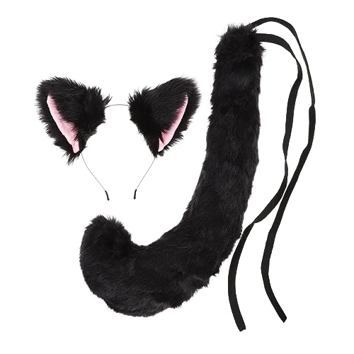 Gatuida 1 Satz Fuchs Ohren Haarreif mit Set für Tierkostüm Zubehör für Karneval Halloween und Themenpartys Dekorativer Kopfschmuck für Unvergessliche Erlebnisse von Gatuida