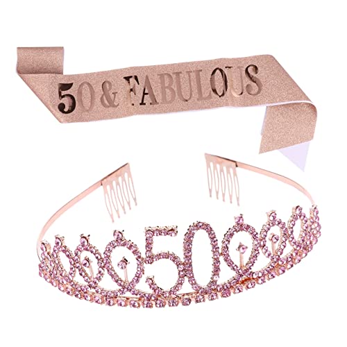 Gatuida 1 Satz Geburtstagskrone und Schärpe Roségoldene Dekoration für Mädchengeburtstag Teiliges Partyzubehör mit Eleganter Tiara und Strapazierfähigem Etiquette Belt Gatuida 1 Satz Geburtstagskrone und Schärpe Roségoldene Dekoration für Mädchengeburtstag Teiliges Partyzubehör mit Eleganter Tiara und Strapazierfähigem Etiquette Belt von Gatuida