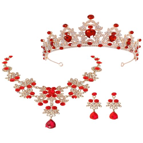 Gatuida 1 Satz Hochzeits Schmuckset für Bräute Krone Halskette und Ohrringe Glänzende Tiara Zirkonia Accessoires für Großen Tag für Prinzessinnen und Meerjungfrauen Gatuida 1 Satz Hochzeits Schmuckset für Bräute Krone Halskette und Ohrringe Glänzende Tiara Zirkonia Accessoires für Großen Tag für Prinzessinnen und Meerjungfrauen von Gatuida
