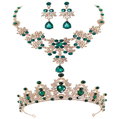 Gatuida 1 Satz Hochzeits Schmuckset für Bräute Tiara Halskette und Ohrringe Glänzende Accessoires für Perfekten Hochzeitstag für Prinzessinnen und Brautjungfern Gatuida 1 Satz Hochzeits Schmuckset für Bräute Tiara Halskette und Ohrringe Glänzende Accessoires für Perfekten Hochzeitstag für Prinzessinnen und Brautjungfern von Gatuida