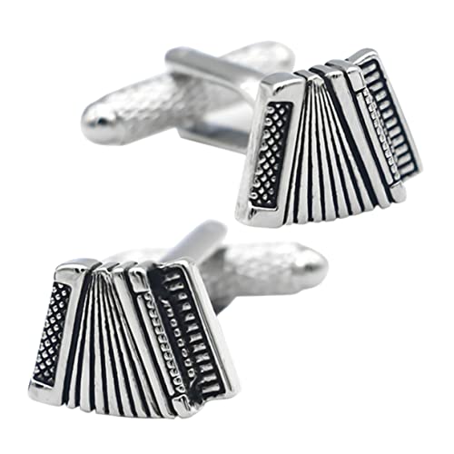 Gatuida 1 Satz Manschettenknöpfe Für Herren Cufflinks Reinem Kupfer Mit Musiknoten Für Hemden Anzüge Und Spezielle Anlässe Schwarz 2 Stück von Gatuida