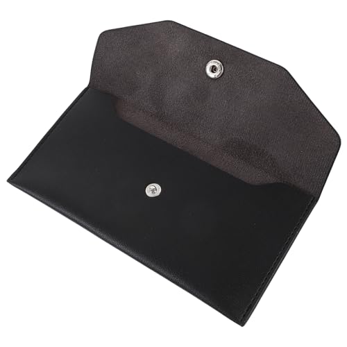 Gatuida 1 Satz PU Clutch Geldbörse Wiederverwendbares Budget Einkaufsumschlag Wallet mit Trennblättern und Aufklebern Praktische Handtasche für Damen Große Kapazität Schwarz von Gatuida