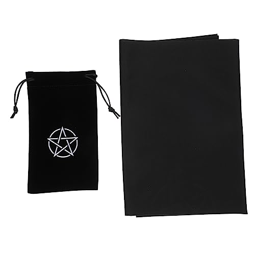 Gatuida 1 Satz Tarot-Aufbewahrungstasche Tarotkarten-Beutel mit Kordelzug Tarot-Tischläufer Tischwäsche Tarot tischdecke wahrsagerin Tuch Lagerung Tasche mit Kordelzug Rolltasche Stoff von Gatuida