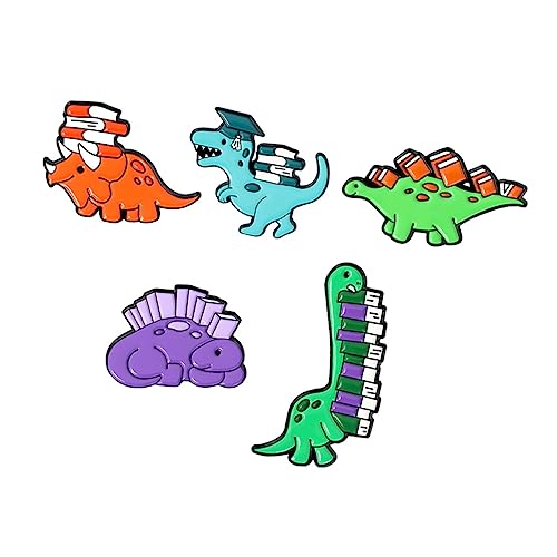 Gatuida 5 Stücke Dinosaurier Broschen für Kinder Langlebige Kleidung Dekorative Broschen Süße Cartoon Dinosaurier Anstecknadeln Zubehör für Kinderbekleidung von Gatuida