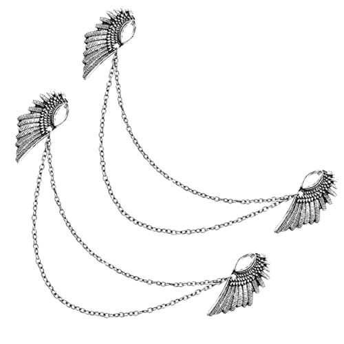 Gatuida 1 Satz Vintage Anstecknadel Mit Flügel Design Brosche Für Hemdkragen Und Kleidung Für Formelle Und Anlässe Altsilber Farbton 2 Stück von Gatuida