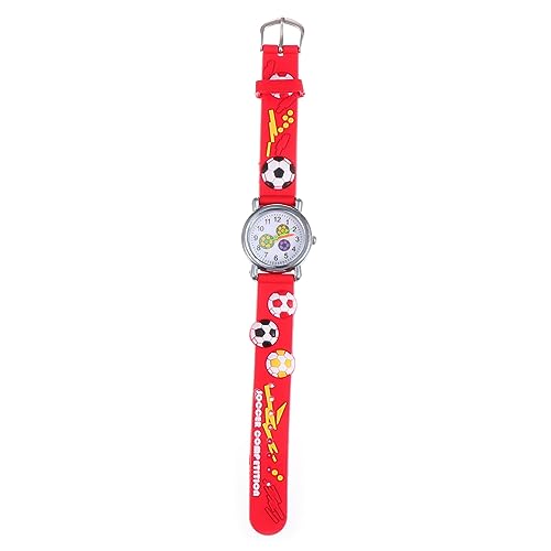 Gatuida 3D Fußball Muster Kinderuhr Cartoon Armbanduhr Kunststoff für Jungen und Mädchen Leicht Ablesbar für Schule und Freizeit von Gatuida