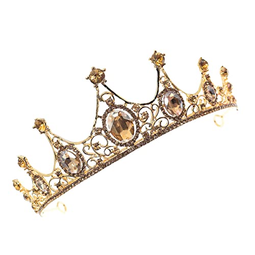 Gatuida 1Stück Kreative Retro Braut Tiara Kristallkrone für Frauen Hochzeitskrone Stabiler Kopfschmuck für Braut und Mädchen Elegant und Zart für Hochzeiten und Partys von Gatuida