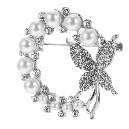 Gatuida Perlen Brosche Strass Corsage Eleganter Kragenknopf für Schals Frauen Vielseitig Einsetzbar von Gatuida