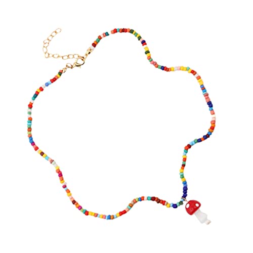 Gatuida 1 Stück Bunte Pilz Halskette für Frauen Bohemian Stil Handgefertigter Anhänger für Besondere Anlässe Perfekter Halsschmuck für Hochzeiten Partys und Alltag von Gatuida
