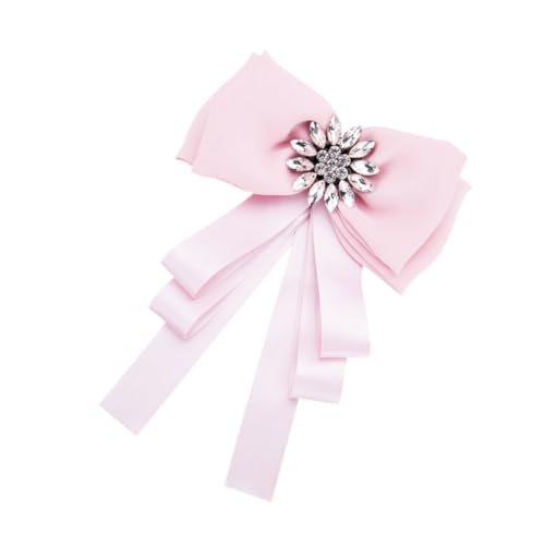 Gatuida Strass Brosche Für Damen Rosa Fliege Dekorative Krawattennadel Hemd Brosche Für Anlässe Wie Hochzeit Und Party von Gatuida