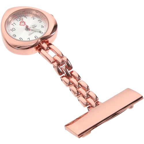Gatuida Tragbare Herzform Taschenuhr für Frauen Legierung Clip On Design Medizinische Uhr für Krankenschwestern Brustuhr von Gatuida