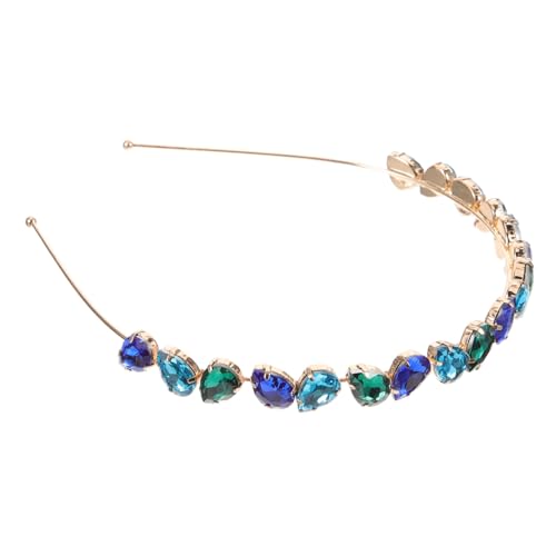 Gatuida 1 Stück Elegant Haarschmuck für Stilvolles Haarband mit Glassteinchen Blau Grün für Hochzeiten und Besondere Anlässe Faltbares Design für Täglichen Gebrauch und Festliche Events von Gatuida