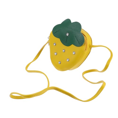 Gatuida Mädchen Pu wasserdichte Erdbeer-Muster Handtasche Geldbörse Umhängetasche Mit Reißverschluss Für Kleingeld Münzen Schlüssel von Gatuida