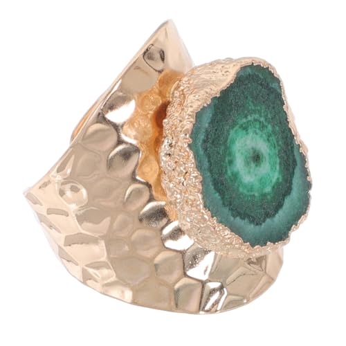 Gatuida 1 Stück Goldene Hand Schmuck Ring für Damen Vergoldeter Unregelmäßiger Kristallring Naturstein Stilvoller Fingerring für Besondere Anlässe und Gatuida 1 Stück Goldene Hand Schmuck Ring für Damen Vergoldeter Unregelmäßiger Kristallring Naturstein Stilvoller Fingerring für Besondere Anlässe und von Gatuida