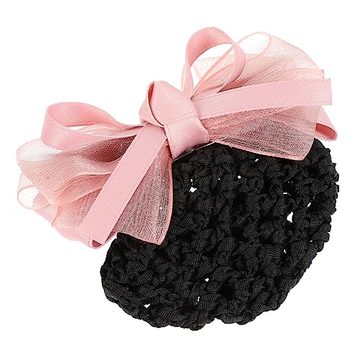 Gatuida 1 Stück Haarschmuck mit Schleifen Design Elastisches Haarnetz für Damen für Büro Bank Hotel und Formelle Anlässe Professionelles Haaraccessoire Rosé von Gatuida