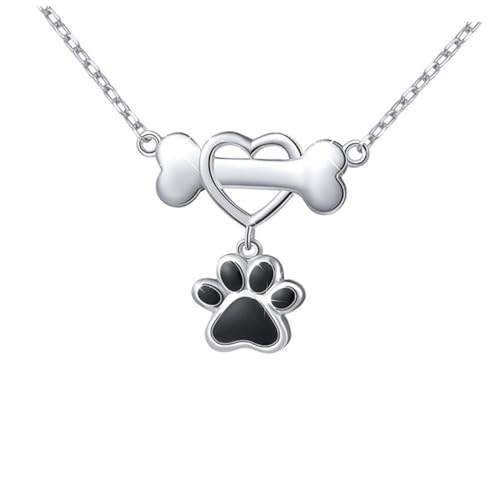 Gatuida Herzförmige Hundepfote Halskette Aus S925 Silber Modisches Pfotenmuster Eleganter Hals Schmuck Für Frauen Für Hundeliebhaber Für Besondere Anlässe Wie Geburtstage Und von Gatuida
