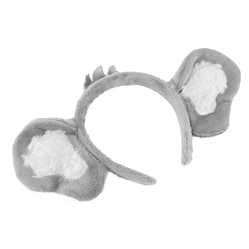 Gatuida 1 Stück Koala-Stirnband Ohren Erwachsener Koala-Ohren-Stirnband für Erwachsene singen Koalaohren Kostüm Kind Haarband Koala-Ohr-Haarreifen Koala-Ohr-Kopf-Reifen Polyester Hellgrau von Gatuida